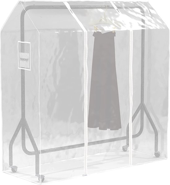 Hangerworld Transparent Cover, 117 x 160 x 58 cm, Clothes Rack Cover