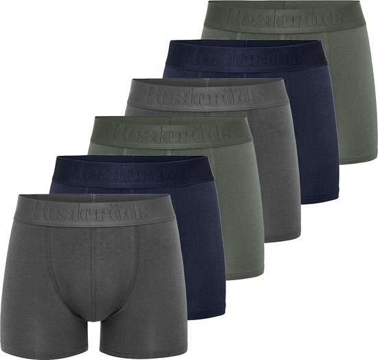 Resteröds Lot de 6 shorts / pantalons rétro pour hommes Bamboo