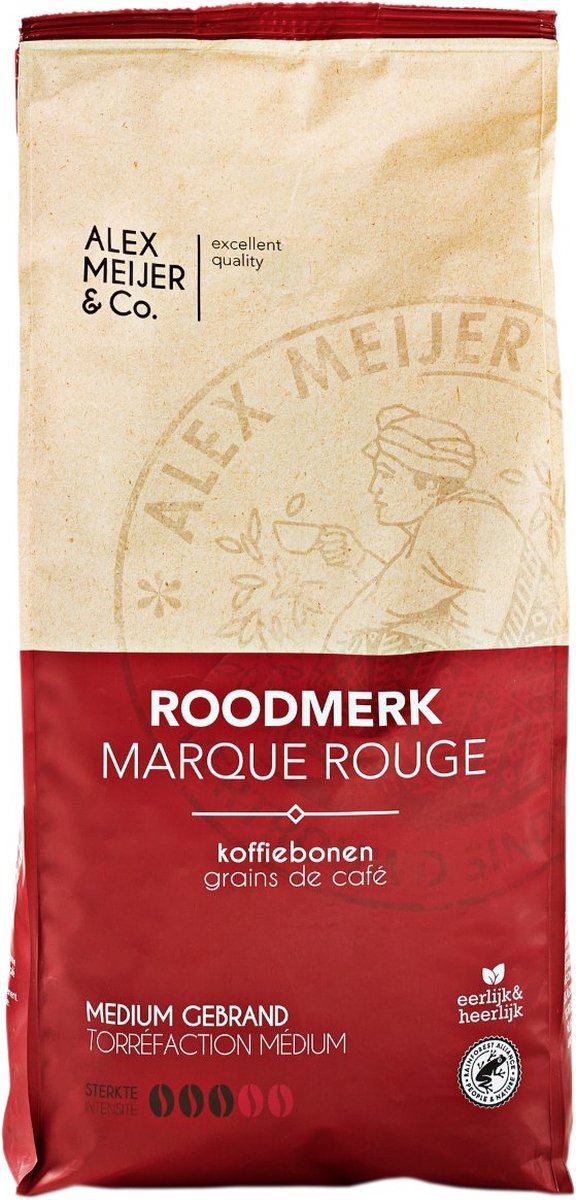 Goedkoopste Alex Meijer Koffiebonen roodmerk - Zak 1 kilo