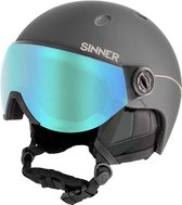 Sinner Titan Visor skihelm - Mat Donkergrijs - 52-54 cm