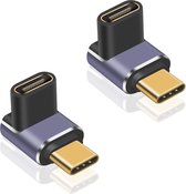 Nördic USB4-307 - Haakse USB-C Adapter - Mannelijk naar Vrouwelijk - 8K60Hz - 40Gb/s - PD 100W - Paars