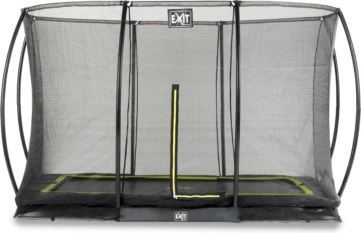 EXIT Silhouette inground trampoline 244x366cm met veiligheidsnet - zwart