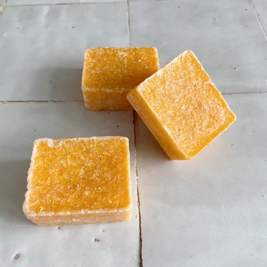 Amber blokje orange- geurblokje orange - gratis organza zakje