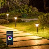 Solar Tuinlamp App Bestuurbaar - Buitenverlichting op Zonne-energie - Smart Tuinverlichting - Pad Verlichting - Oprit Verlichting