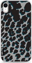 Casetastic Apple iPhone XR Hoesje - Softcover Hoesje met Design - Leopard Print Grey Print