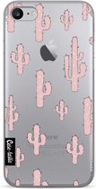 Casetastic Apple iPhone 7 / iPhone 8 / iPhone SE (2020) Hoesje - Softcover Hoesje met Design - American Cactus Pink Print