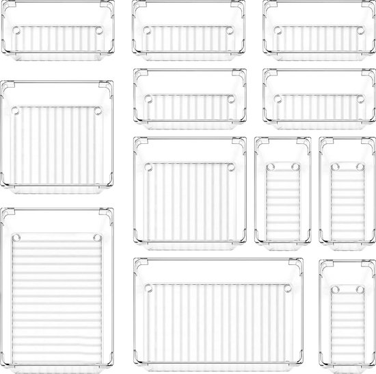 YIYADI 4-Pack verstelbare ladeverdelers,Uitbreidbare plastic keuken kleding lade-organizers,Wordt geleverd met een borstel om schoon te maken,Lade organizer verdeler voor keuken slaapkamer kantoor lad YIYADI 4-Pack verstelbare ladeverdelers,Uitbreidbare plastic keuken kleding lade-organizers,Wordt geleverd met een borstel om schoon te maken,Lade organizer verdeler voor keuken slaapkamer kantoor lad
