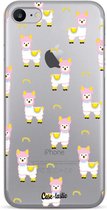 Casetastic Apple iPhone 7 / iPhone 8 / iPhone SE (2020) Hoesje - Softcover Hoesje met Design - Rainbow Llama Print