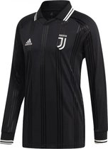 Adidas - Juventus - Icons Voetbalshirt - Lange Mouwen - Zwart/Wit - Maat XS