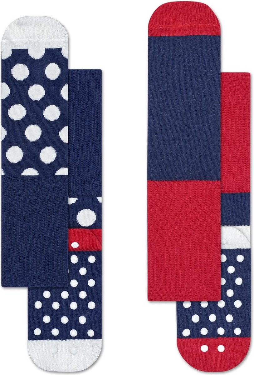 Happy Socks 2-Pack Antislip, Big Dot, 2-3 jaar, schoenmaat 23-26