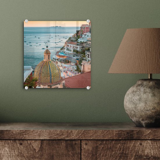Peinture sur Verre - Italie - Positano - Mer - 20x20 cm - Peintures sur Verre Peintures - Photo sur Glas
