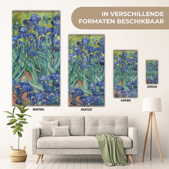 Peinture sur Verre - Iris - Vincent van Gogh - 40x80 cm - Peintures sur Verre Peintures - Photo sur Glas