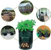 2 STUKS Aardappelplantzak met Luchtcirculatie en Waterafvoer-plantzak voor het kweken van groenten & fruit. 35x50cm Groen