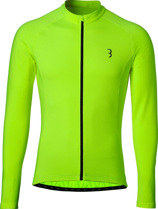 BBB Cycling Transition Fietsshirt Heren Lange Mouwen - Wielrenshirt - Fiets Shirt - 10-15 °C - Neon Geel - Maat XXXL - BBW-237