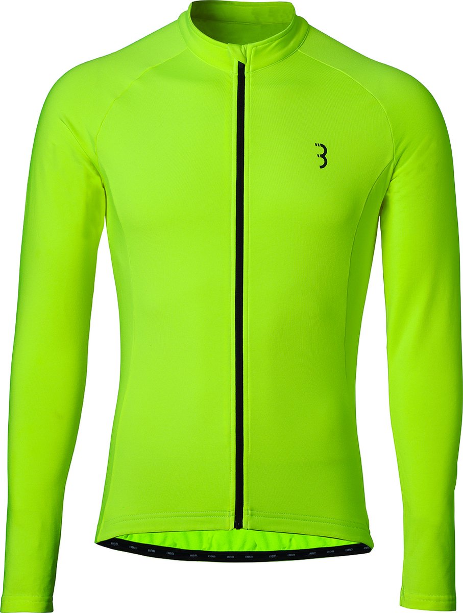 BBB Cycling Transition Fietsshirt Heren en Dames - Wielershirt met Lange Mouwen - 10-15 Cº - Neon Geel - Maat XXXL - BBW-237