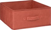 5Five Opbergmand/kastmand - 14 liter - bordeaux rood - 31 x 31 x 15 cm - Vakkenkast manden