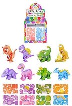 144 stuks - Mini 3D Dinosaurussen Puzzels - In Traktatiebox - Uitdeelcadeautjes - Uitdeel Traktatie voor kinderen - Jongens
