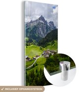 MuchoWow® Glasschilderij 20x40 cm - Schilderij acrylglas - Bergen in Oostenrijk - Foto op glas - Schilderijen