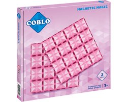 foto van Coblo Pastel Basisplaten 2 stuks - Magnetisch speelgoed - Montessori speelgoed - Bouwplaat - STEM speelgoed - Cadeau kind - Speelgoed 3 jaar t/m 12 jaar