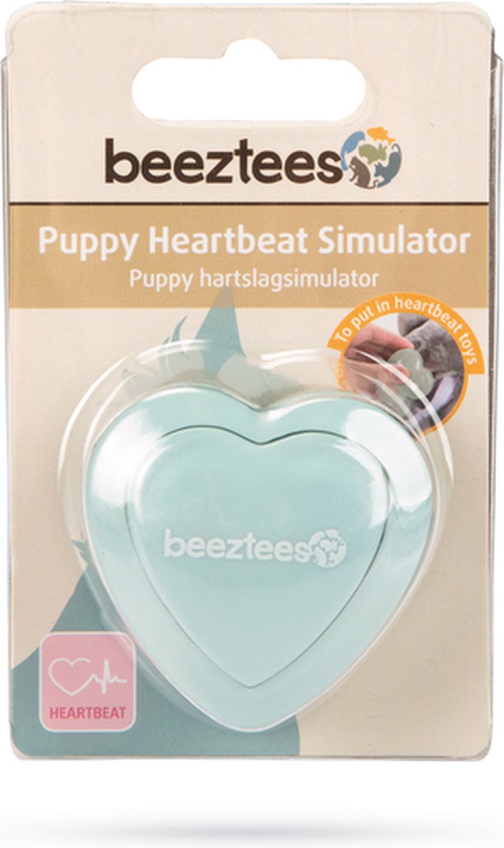 Beeztees Puppy Heartbeat Simulator - Hondenspeelgoed - Groen - 5x5x2 cm thumbnail 4