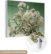 MuchoWow® Glasschilderij - Een sierlijke bloeiende valeriaan - 120x90 cm - Acrylglas Schilderijen - Foto op Glas