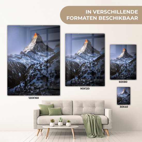 Peinture sur Verre - Cervin en Suisse - 120x160 cm - Peintures sur Verre Peintures - Photo sur Glas