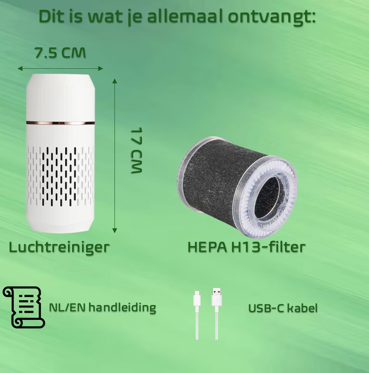 Luchtreiniger met HEPA filter - Air purifier met ionisator - Luchtzuiveraar  -... | bol.com