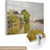 MuchoWow® Peinture sur verre 60x40 cm - Peinture sur verre acrylique - Maisons sur l'Achterzaan - Peinture de Claude Monet - Photo sur verre - Peintures