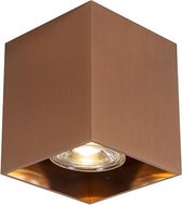 QAZQA qubo - Moderne Plafondspot | Spotje | Opbouwspot - 1 lichts - L 83 mm - Koper - Woonkamer | Slaapkamer | Keuken