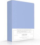 Romanette Hoeslaken Katoen Lichtblauw-160 x 200 cm