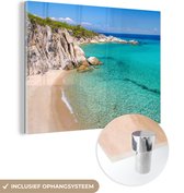 MuchoWow® Peinture sur verre 160x120 cm - Peinture sur verre acrylique - Mer - Plage - Été - Photo sur verre - Peintures