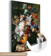 MuchoWow® Glasschilderij 30x40 cm - Schilderij acrylglas - Olieverf - Bloemen - Stilleven - Foto op glas - Schilderijen