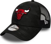 Chicago Bulls Home Field Black 9FORTY A-Frame Trucker Cap