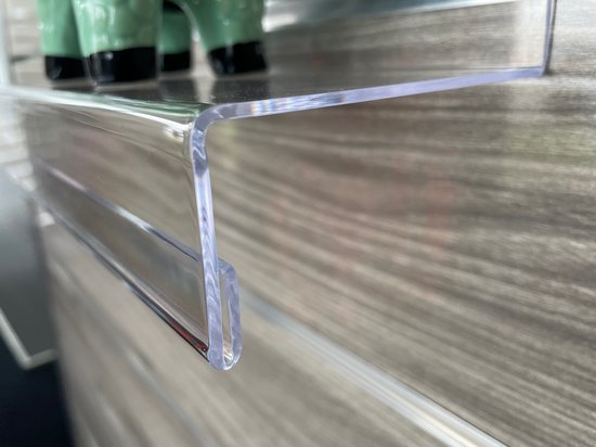 10 morceaux! Étagère de Présentation Acryl Slatwall 10.5cm x 25cm A-3008