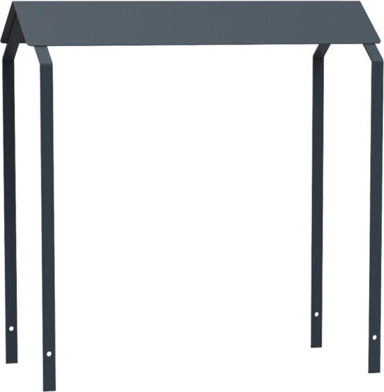 Spetebo Metalen verhoogd bloemperk, verrijdbaar, 75 x 35 x 80 cm, mobiele plantenbak met plank en wielen, verrijdbaar tuinbed, groentebed, kruidenperk