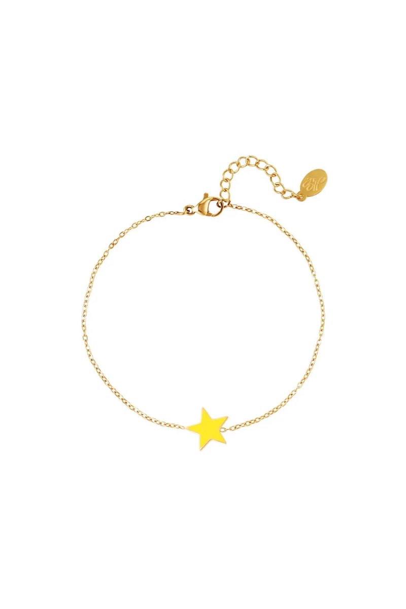 Stainless steel bracelet star - Armbanden- Geel- yehwang- Moederdag cadeautje - cadeau voor haar - mama