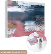 MuchoWow® Glasschilderij 40x30 cm - Schilderij acrylglas - Abstract - Verf - Design - Foto op glas - Schilderijen