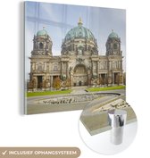 MuchoWow® Glasschilderij 90x90 cm - Schilderij acrylglas - Berlijn - Dom - Architectuur - Foto op glas - Schilderijen
