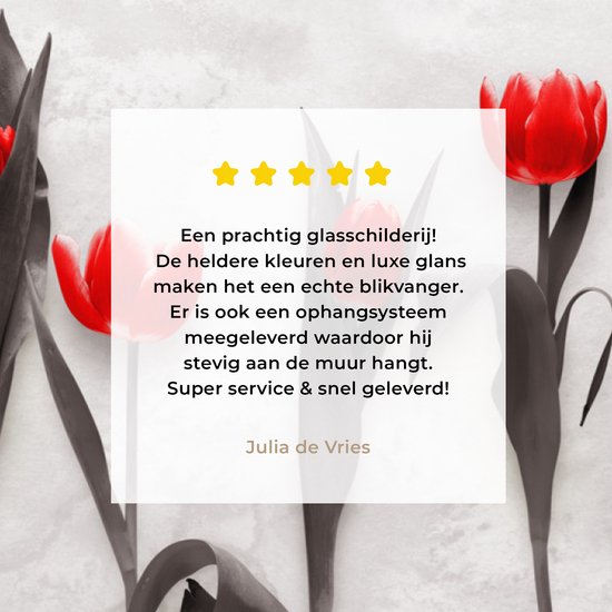 MuchoWow® Glasschilderij 150x100 cm - Schilderij acrylglas - Bloemen - Tulpen - Marmer - Foto op glas - Schilderijen