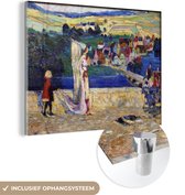MuchoWow® Glasschilderij 80x60 cm - Schilderij acrylglas - Promenade sketch - Kandinsky - Foto op glas - Schilderijen