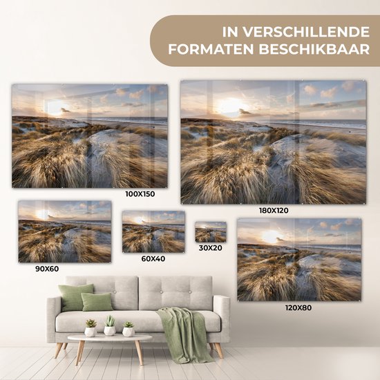 Peintures sur verre - Plage - Mer - Scheveningen - Nederland - 120x80 cm - Peintures Plexiglas