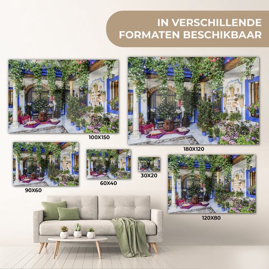 Carré coloré en plexiglas de Cordoue espagnol 90x60 cm - Tirage photo sur Glas (décoration murale en plexiglas)