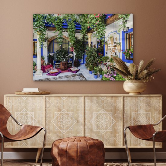 Carré coloré en plexiglas de Cordoue espagnol 90x60 cm - Tirage photo sur Glas (décoration murale en plexiglas)