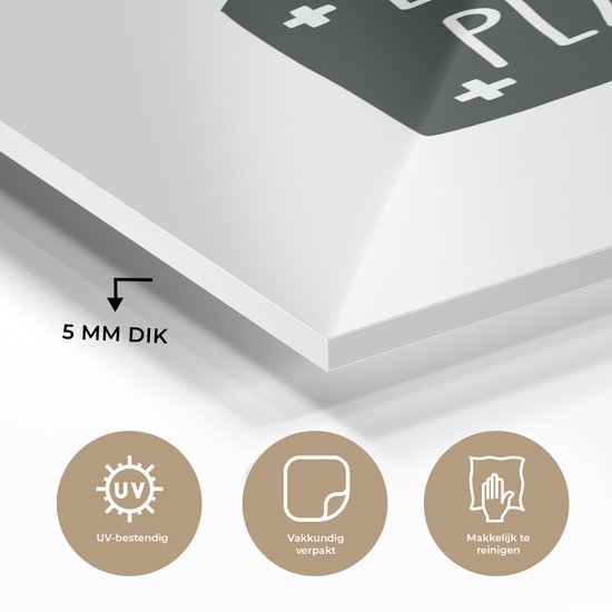 MuchoWow® Peinture sur verre 80x120 cm - Peinture sur verre acrylique - Enfants - Citation - Jouer - Garçons - Filles - Bébé - Photo sur verre - Peintures