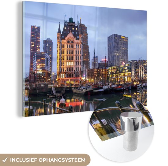 Rotterdam Skyline - Glas | Canvas schilderij of glas schilderij kopen Rotterdam Skyline - Glas | Canvas schilderij of glas schilderij kopen