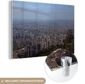 MuchoWow® Glasschilderij 60x40 cm - Schilderij acrylglas - Stadsgezicht van Belo Horizonte in Brazilië - Foto op glas - Schilderijen
