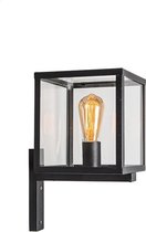 QAZQA rotterdam - Moderne Wandlamp voor buiten - 1 lichts - D 260 mm - Zwart - Buitenverlichting
