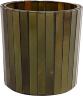 Sfeerlicht verticaal glas cilinder S Ø8x8 cm d.groen