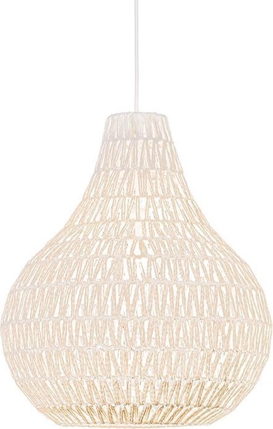 QAZQA lina - Design Grote hanglamp - 1 lichts - Ø 450 mm - Wit - Woonkamer | Slaapkamer | Keuken