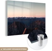 MuchoWow® Glasschilderij 30x20 cm - Schilderij acrylglas - Oostenrijk - Lucht - Landschap - Foto op glas - Schilderijen